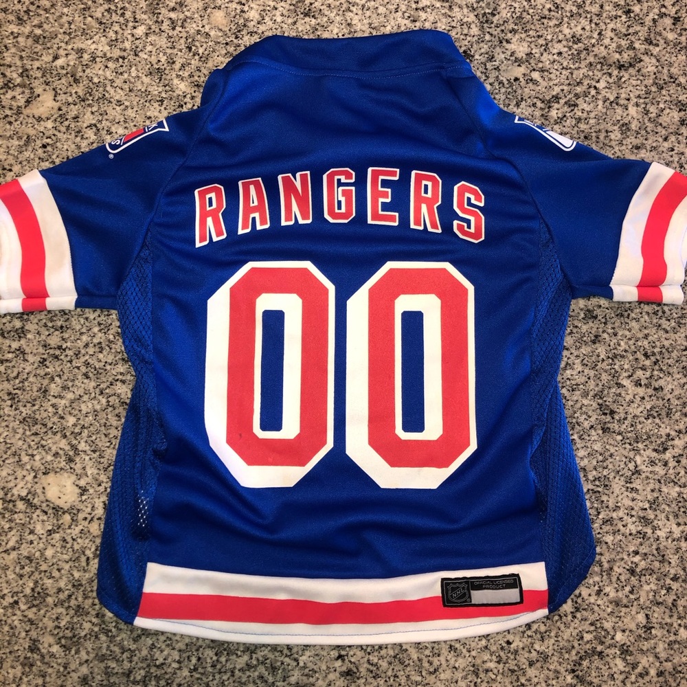 Official NHL NY Rangers Jersey for Small Dog 15-25 pounds